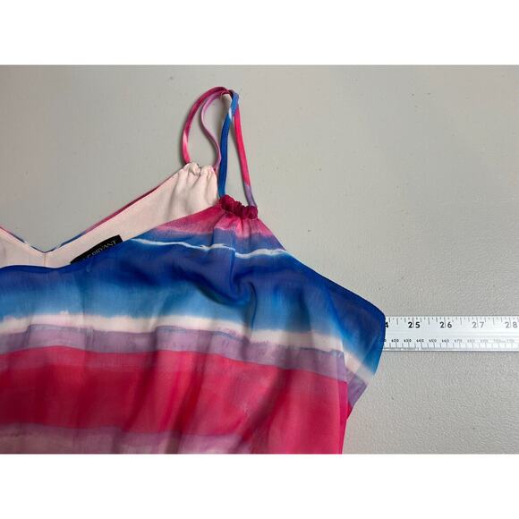 Lane Bryant Maxi Dress Womens Size 18 20 Semi Sheer Lined Pink Blue Beachy Boho - Picture 8 of 12